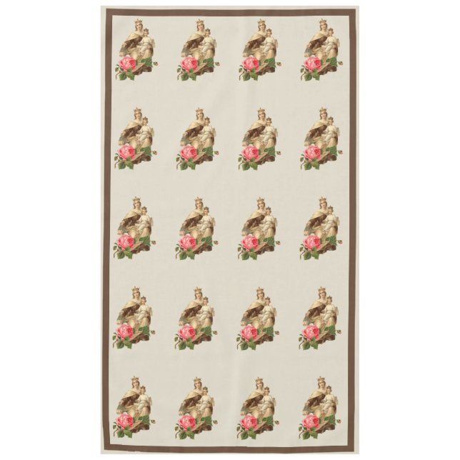Our Lady of Mount Carmel Jesus Carmelite Tableclot Tablecloth (Front)