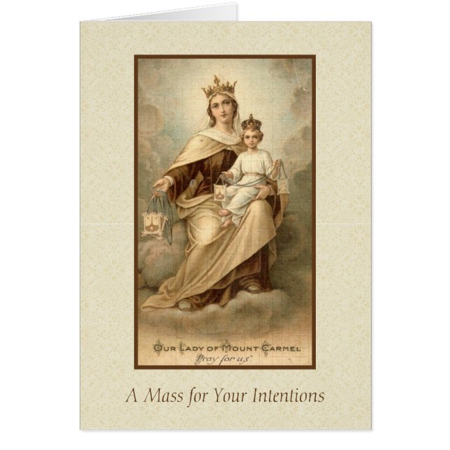 Our Lady of Mount Carmel Mass Offering Card (Front)