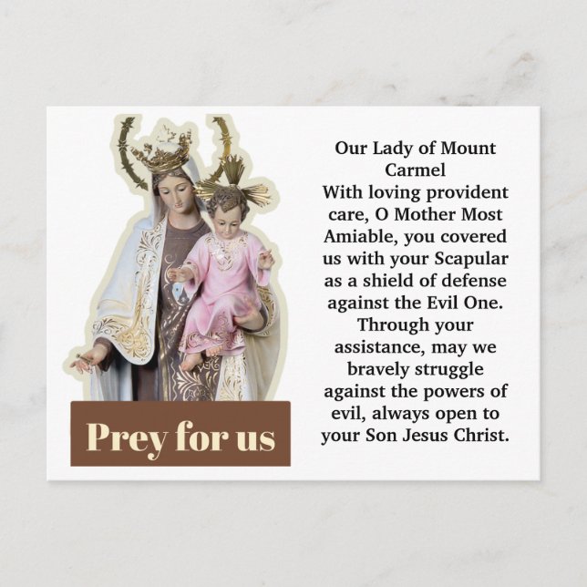 Our Lady of Mount Carmel Postcard (Front)