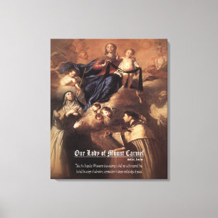 Our Lady of Mount Carmel Prayer Canvas Print