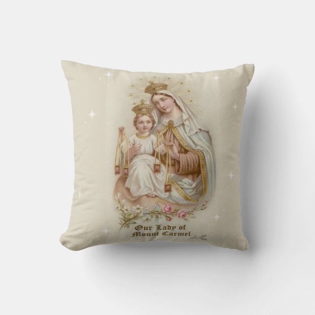 Our Lady of Mount Carmel  with the Baby Jesus Cushion (Front)