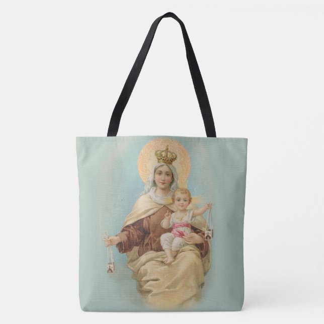 Our Lady of Mount Carmel with the Baby Jesus Tote Bag (Front)