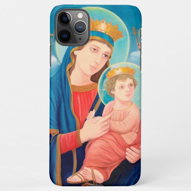 Our Lady of Perpetual Help Catholic iPhone Case (Back)