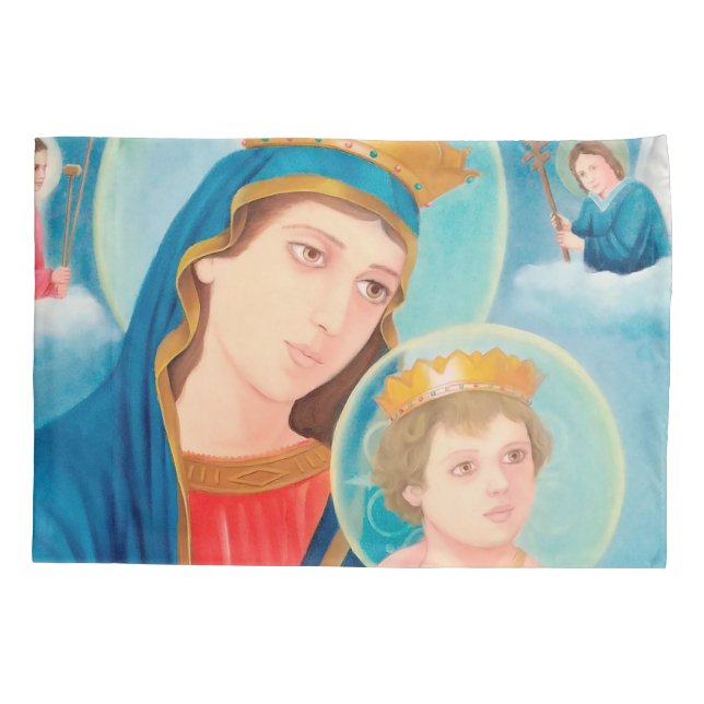 Our Lady of Perpetual Help Catholic Pillowcase (Back)
