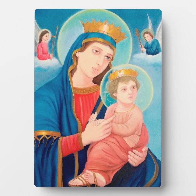 Our Lady of Perpetual Help Catholic Plaque (Front)