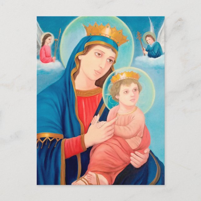 Our Lady of Perpetual Help Catholic Postcard (Front)
