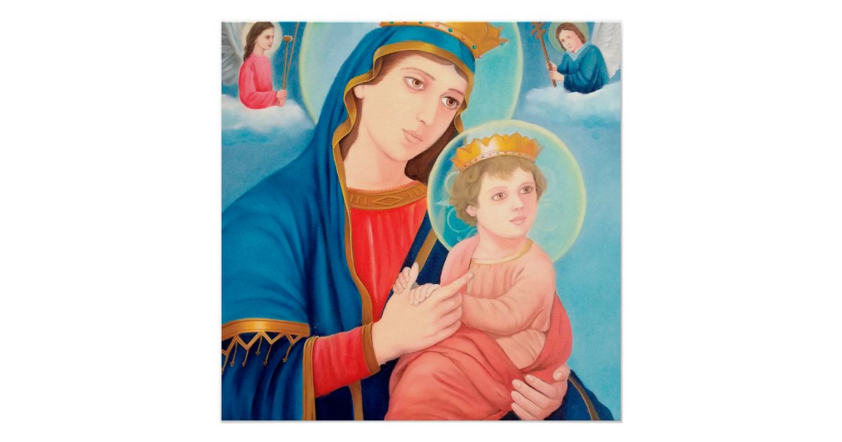 Our Lady of Perpetual Help Catholic Poster | Zazzle