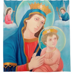 Our Lady of Perpetual Help Catholic Shower Curtain