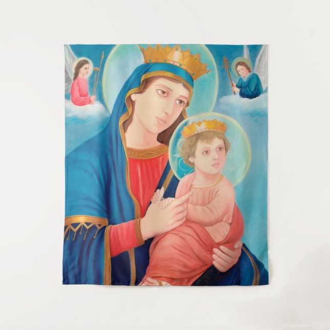 Our Lady of Perpetual Help Catholic Tapestry (Front)