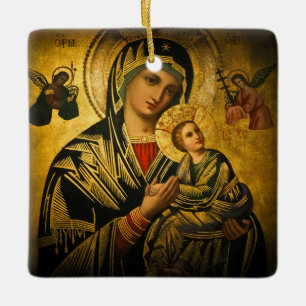 Our Lady of Perpetual Help Ceramic Ornament