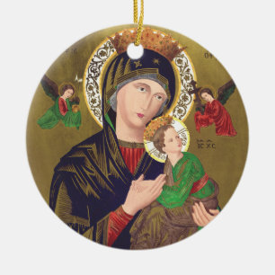 Our Lady of Perpetual Help Ceramic Tree Decoration