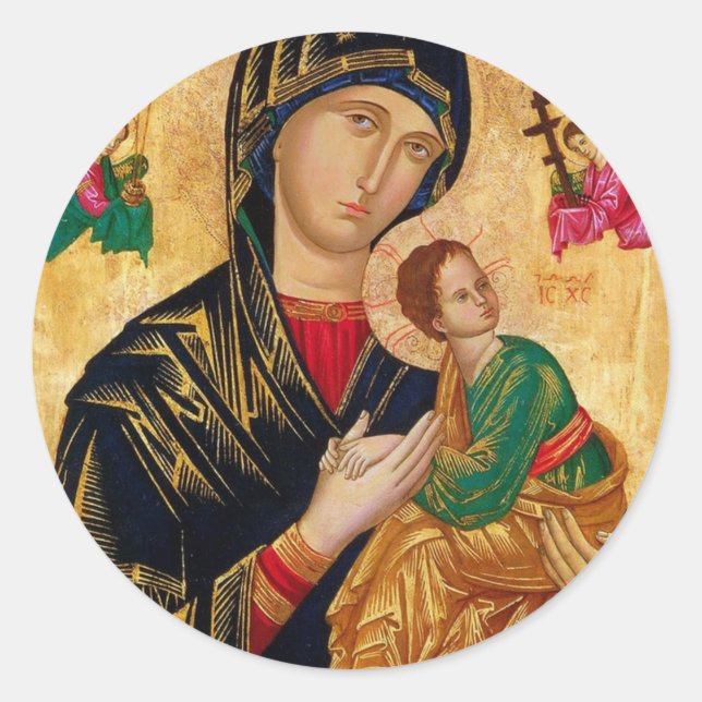 Our Lady of Perpetual Help Classic Round Sticker (Front)