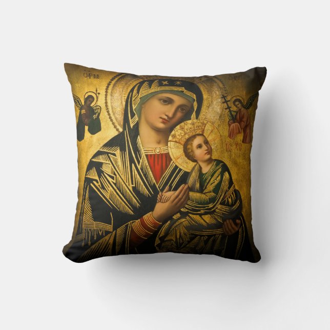 Our Lady of Perpetual Help Cushion (Front)
