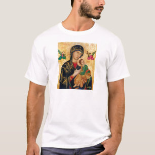 Our Lady of Perpetual Help Icon Virgin Mary Art T-Shirt