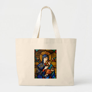 our lady of perpetual help large tote bag