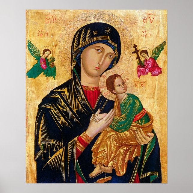 Our Lady of Perpetual Help Madonna and Child Icon Poster (Front)