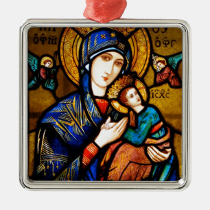 our lady of perpetual help metal tree decoration