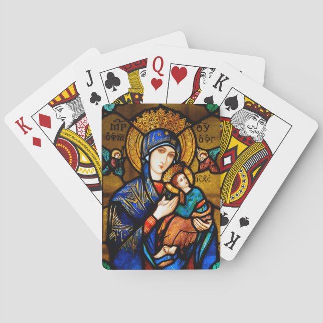 our lady of perpetual help playing cards (Back)
