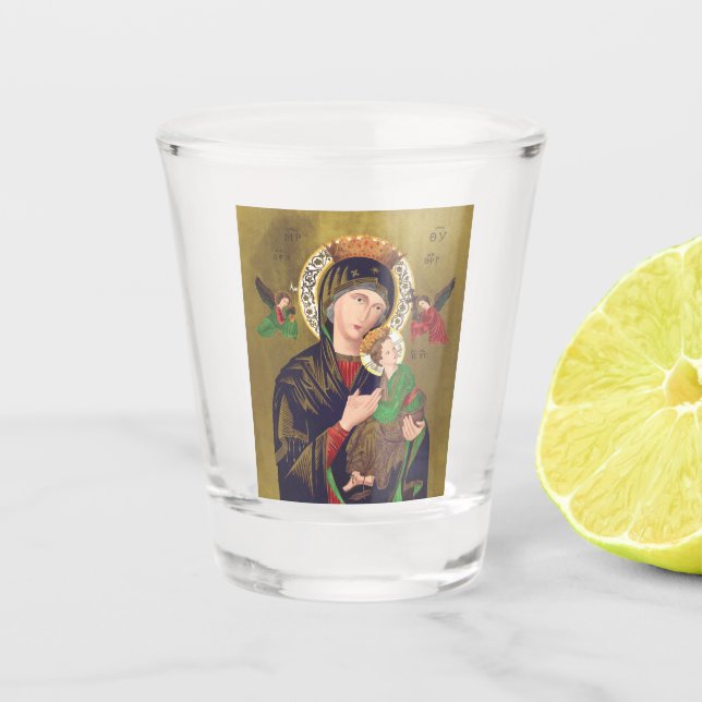 Our Lady of Perpetual Help Shot Glass (Front)