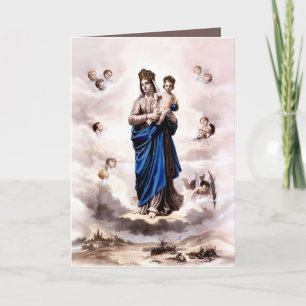 Our Lady of Prompt Succour BW with Prayer Thank You Card