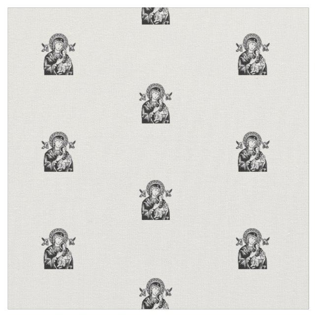 Our Lady of Rosary pattern fabric (Close Up)