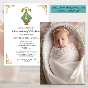 Our Lady of San Juan de los Lagos Baptism Invitation