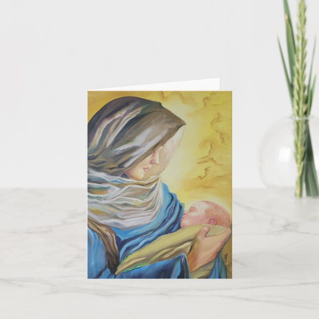 Our Lady of Silence holding baby Jesus Invitation (Front)