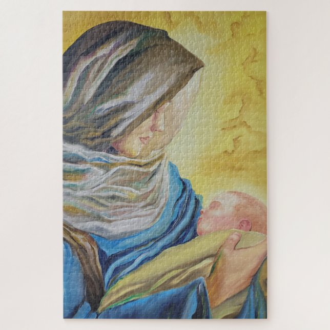 Our Lady of Silence holding baby Jesus Jigsaw Puzzle (Vertical)