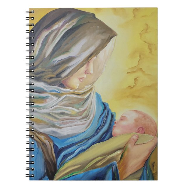 Our Lady of Silence holding baby Jesus Notebook (Front)