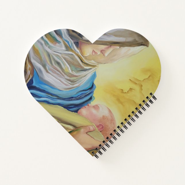 Our Lady of Silence holding baby Jesus Notebook (Back)