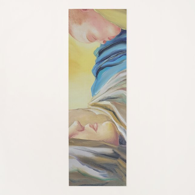 Our Lady of Silence holding baby Jesus Yoga Mat (Front)