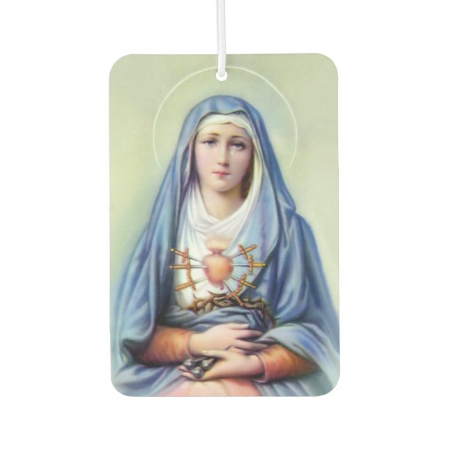 Our Lady of Sorrows Car Air Freshener (Front)