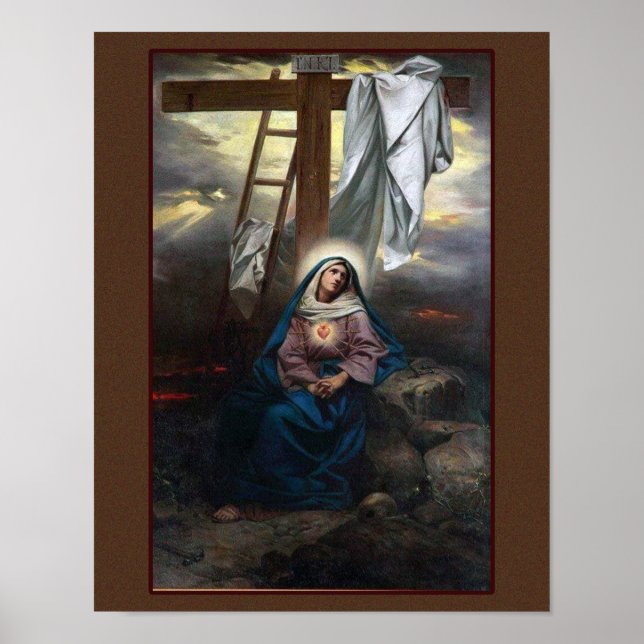 Our Lady of Sorrows Devotional Image. Poster (Front)