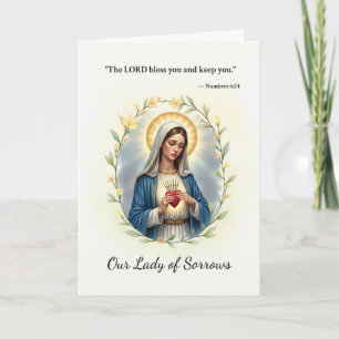 Our Lady of Sorrows God's Peace and Blessings Card