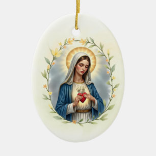 Our Lady of Sorrows God's Peace and Blessings Ceramic Tree Decoration