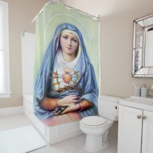 Our Lady of Sorrows Shower Curtain