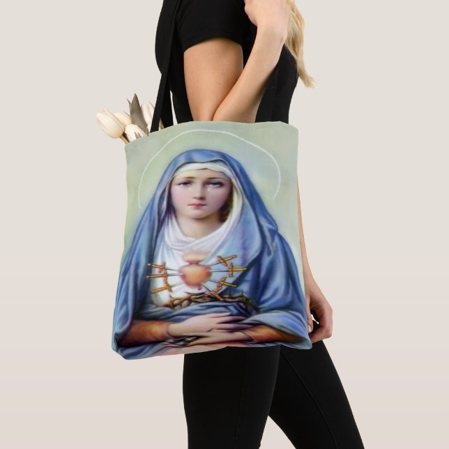 Our Lady of Sorrows Tote Bag (Close Up)