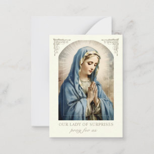 Our Lady of Surprises Prayer Catholic Holy Card