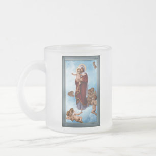 Our Lady of the Angels by William Bouguereau Frosted Glass Coffee Mug