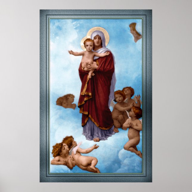 Our Lady of the Angels by William Bouguereau Poster (Front)