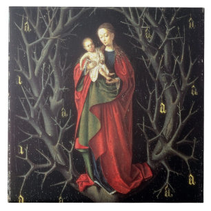 Our Lady of the Dry Tree c.1450 (oil on panel) Tile