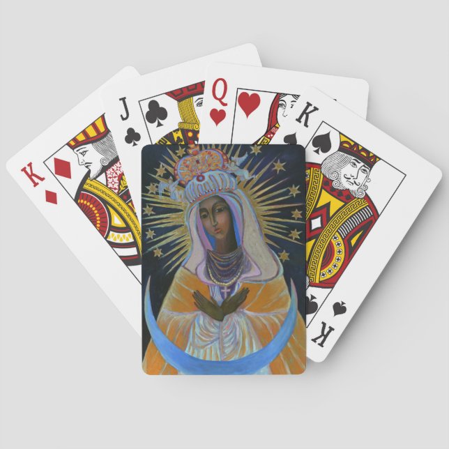 Our Lady of the Gate of Dawn Our Lady Virgin Mary Playing Cards (Back)