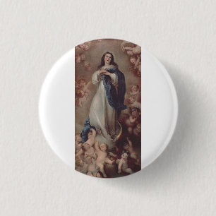 Our Lady of the Immaculate Conception Art 3 Cm Round Badge