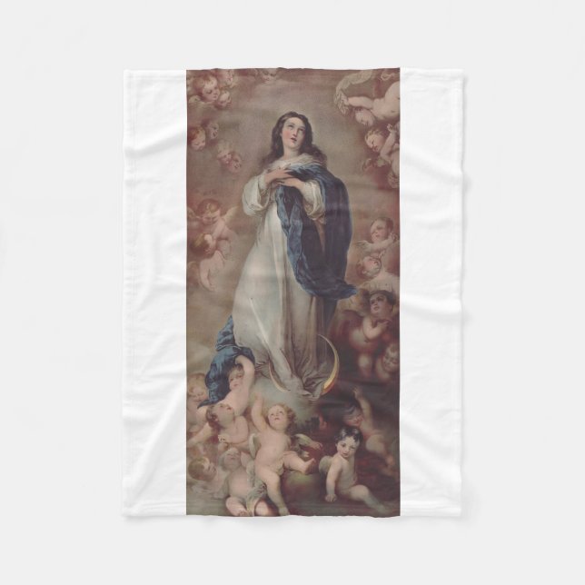Our Lady of the Immaculate Conception Art Fleece Blanket (Front)