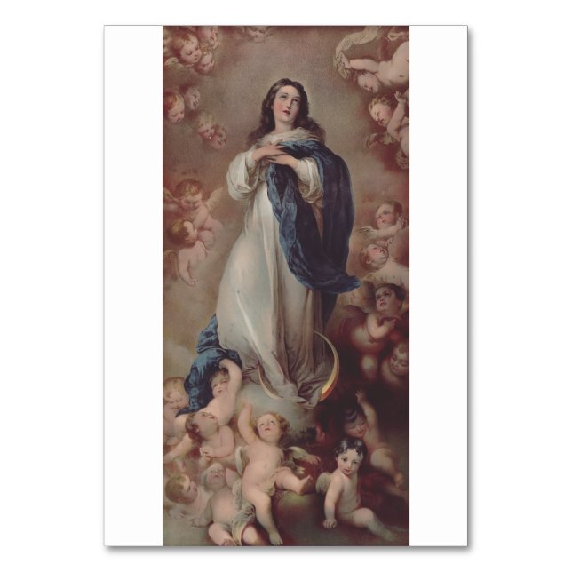 Our Lady of the Immaculate Conception Art Table Number (Front)