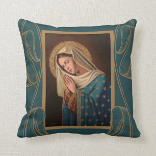 Our Lady of the Rosary Blessed Virgin Mary Cushion