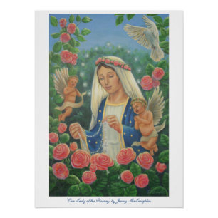 'Our Lady of the Rosary' by Jenny McLaughlin Poster