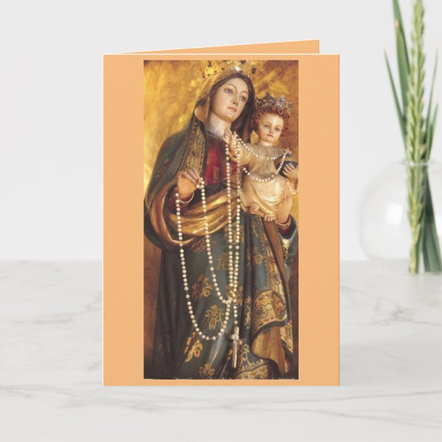 Our Lady of the Rosary Card (Front)