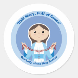Our Lady of the Rosary Classic Round Sticker