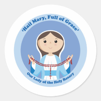 Our Lady of the Rosary Classic Round Sticker